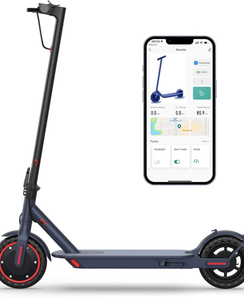 Foldable Electric Scooter for Adults – 8.5"/10" Tires, 350W/500W Motor, 19-22 MPH, 21-28 Mile Range, Dual Suspension & App Control (V1/SPRO/MAX/PRO)