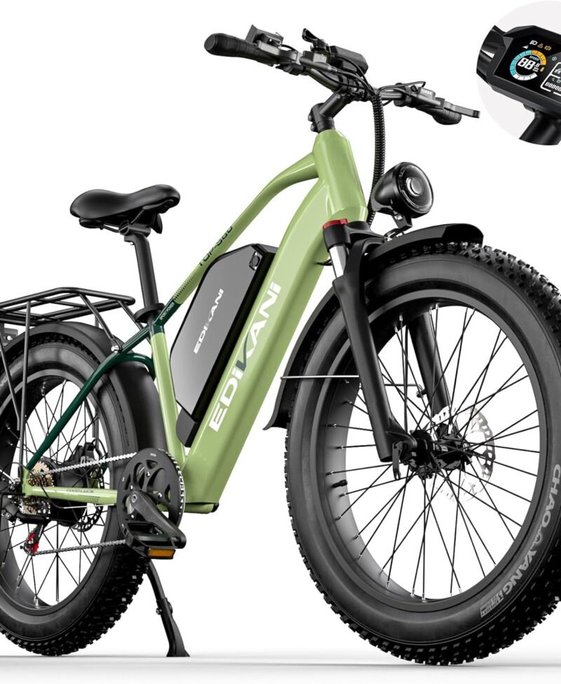 Powerful 2000W E-Bike for Adults – 26" Fat Tires, 48V 32Ah Battery, 48MPH Top Speed, Hydraulic Brakes, 7-Speed, Up to 130 Miles Range