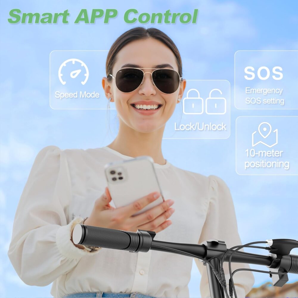 NAVIC T1XR Electric Scooter for Adults – 500W Motor, 22 MPH Top Speed, 21-27 Mile Range, 14" Pneumatic Tires, Foldable with Back Basket & App Control - Image 5