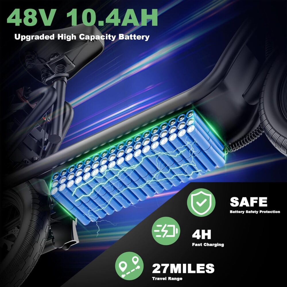 NAVIC T1XR Electric Scooter for Adults – 500W Motor, 22 MPH Top Speed, 21-27 Mile Range, 14" Pneumatic Tires, Foldable with Back Basket & App Control - Image 2