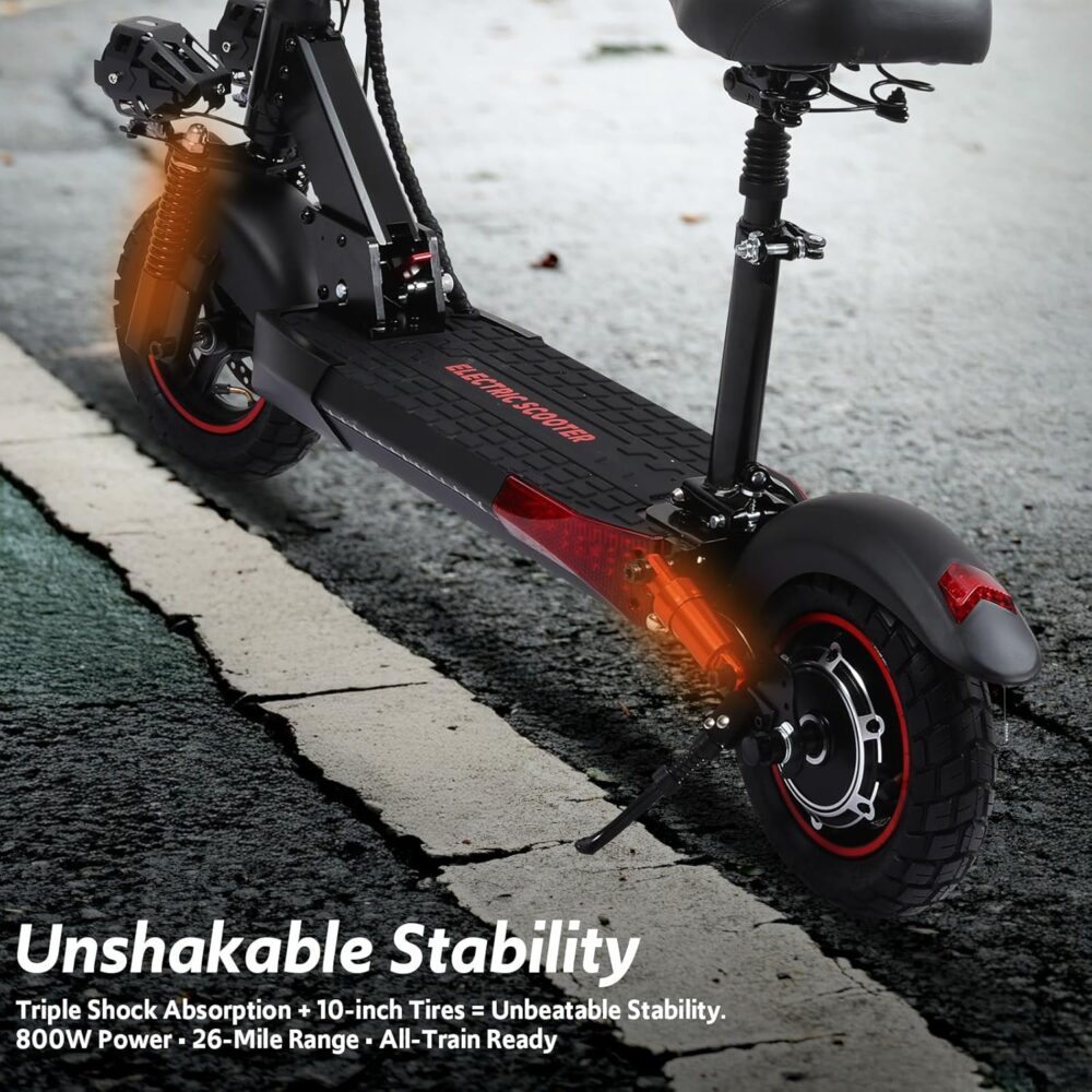 Electric Scooter for Adults – 800W/1200W Motor, 48V 15/18/21Ah Battery, Off-Road Foldable E-Scooter with 10"/11" All-Terrain Tires & Dual Suspension - Image 7